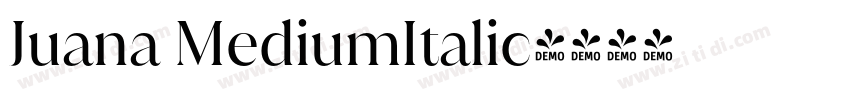 Juana MediumItalic字体转换